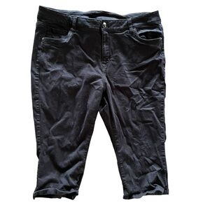 Lane Bryant Black Denim Capris Pants Plus Women's size 20